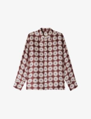 Floral-Print Long-Sleeved Silk Shirt by SANDRO PARIS
