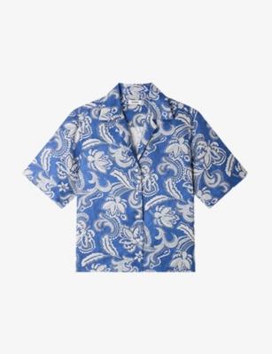 Floral-Print Relaxed-Fit Woven Shirt by SANDRO PARIS