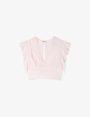 Floral Tie-Back Woven Top by SANDRO PARIS