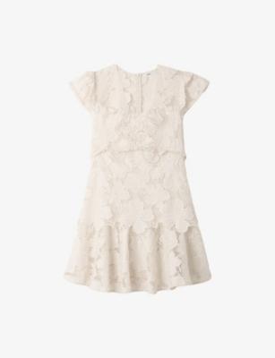 Floral V-Neck Cotton-Blend Mini Dress by SANDRO PARIS