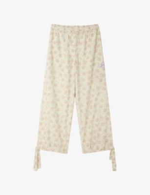 Floral Wide-Leg Cotton Trousers by SANDRO PARIS