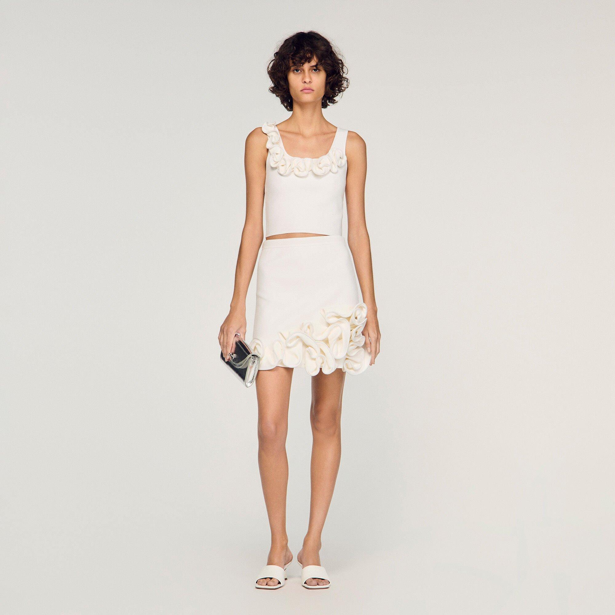 Floral knit crop top by SANDRO PARIS