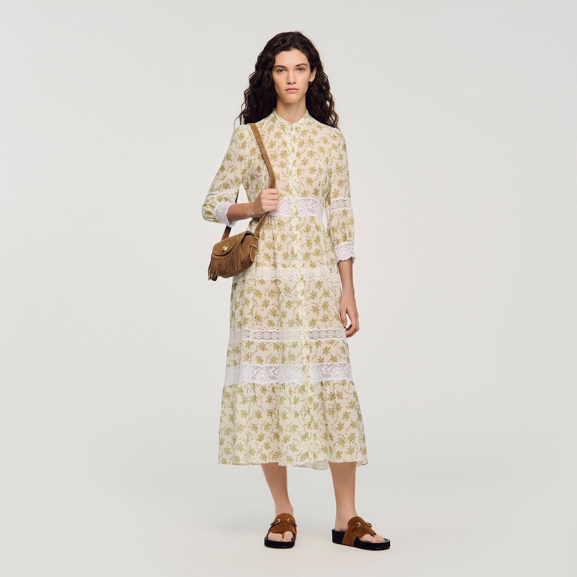 Floral lace maxi dress by SANDRO PARIS