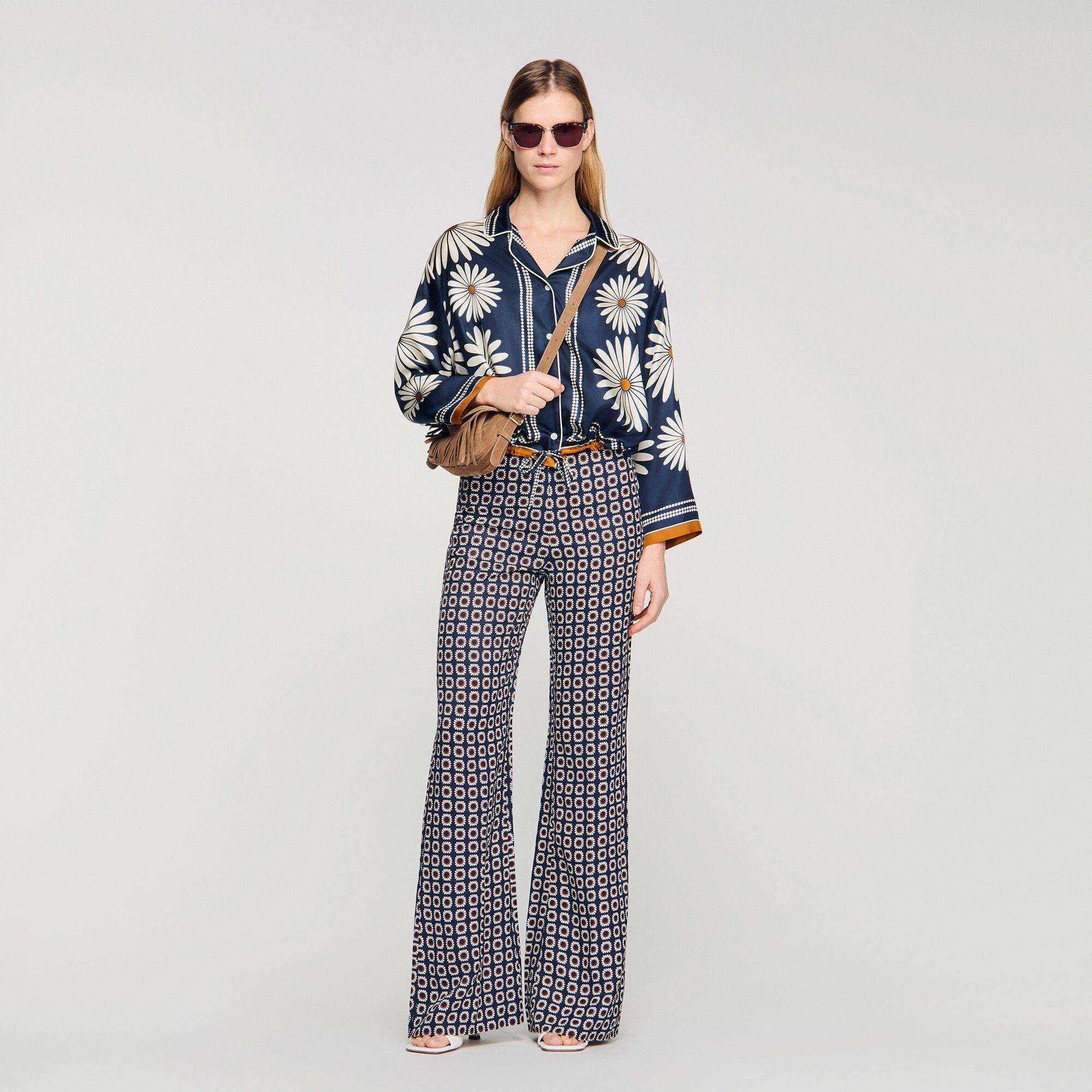 Floral print silk shirt by SANDRO PARIS