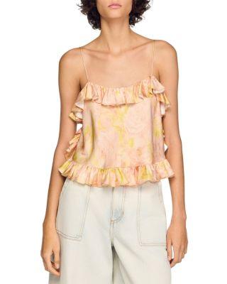 Flower Print Crop Top by SANDRO PARIS