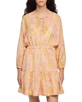 Flower Print Short Dress by SANDRO PARIS