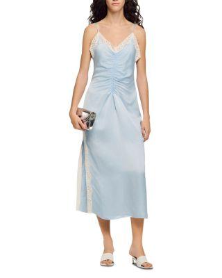 Gaiana Satin Effect Lace Dress by SANDRO PARIS