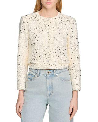 Geometric Sequin Jacket by SANDRO PARIS