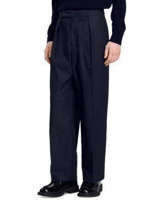 Gerard Wool Wide Leg Pleated Pants by SANDRO PARIS