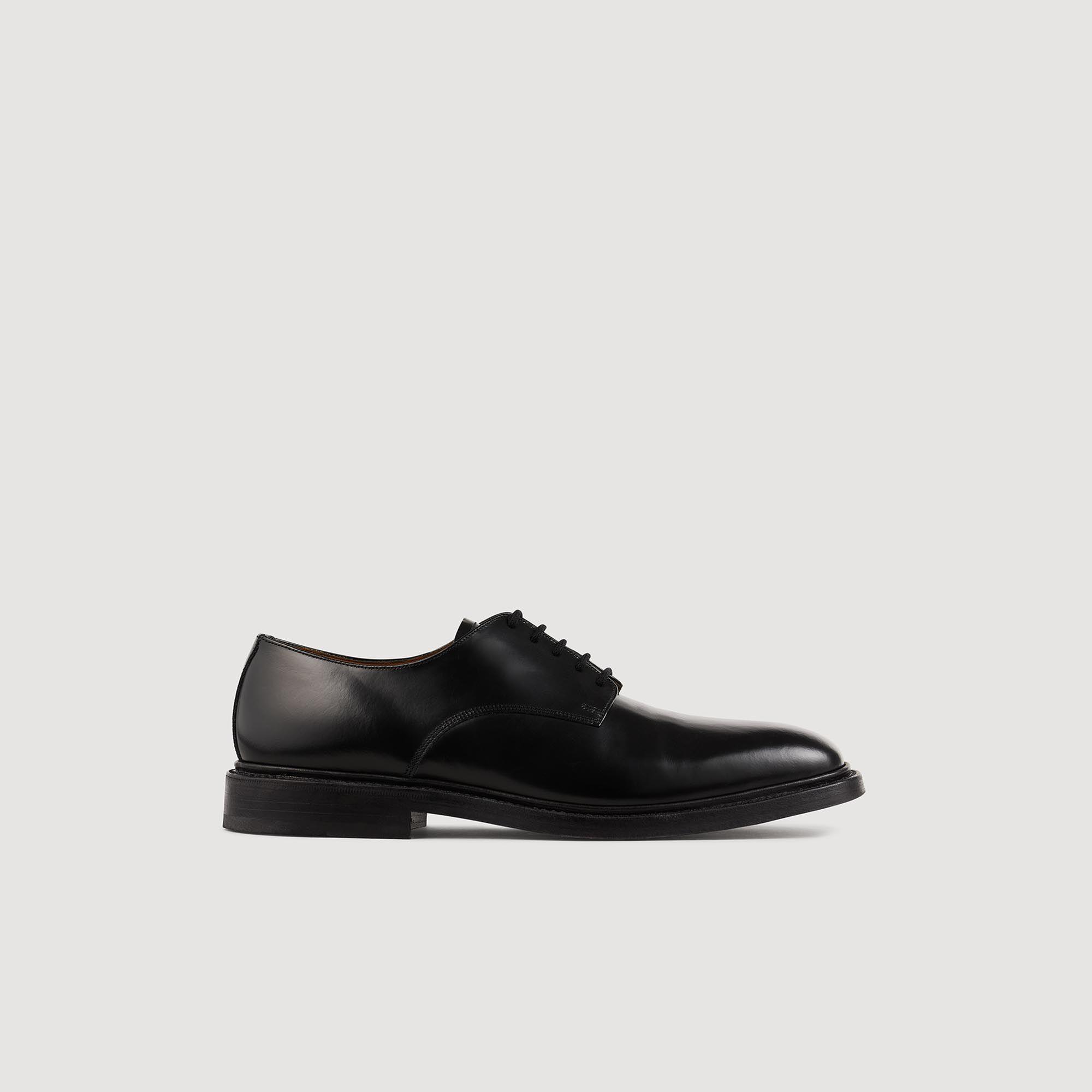 Glazed leather derbies by SANDRO PARIS