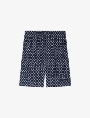 Graphic-Print Elasticated-Waist Woven Shorts by SANDRO PARIS