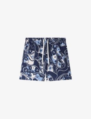 Graphic-Print Woven Swim Shorts by SANDRO PARIS