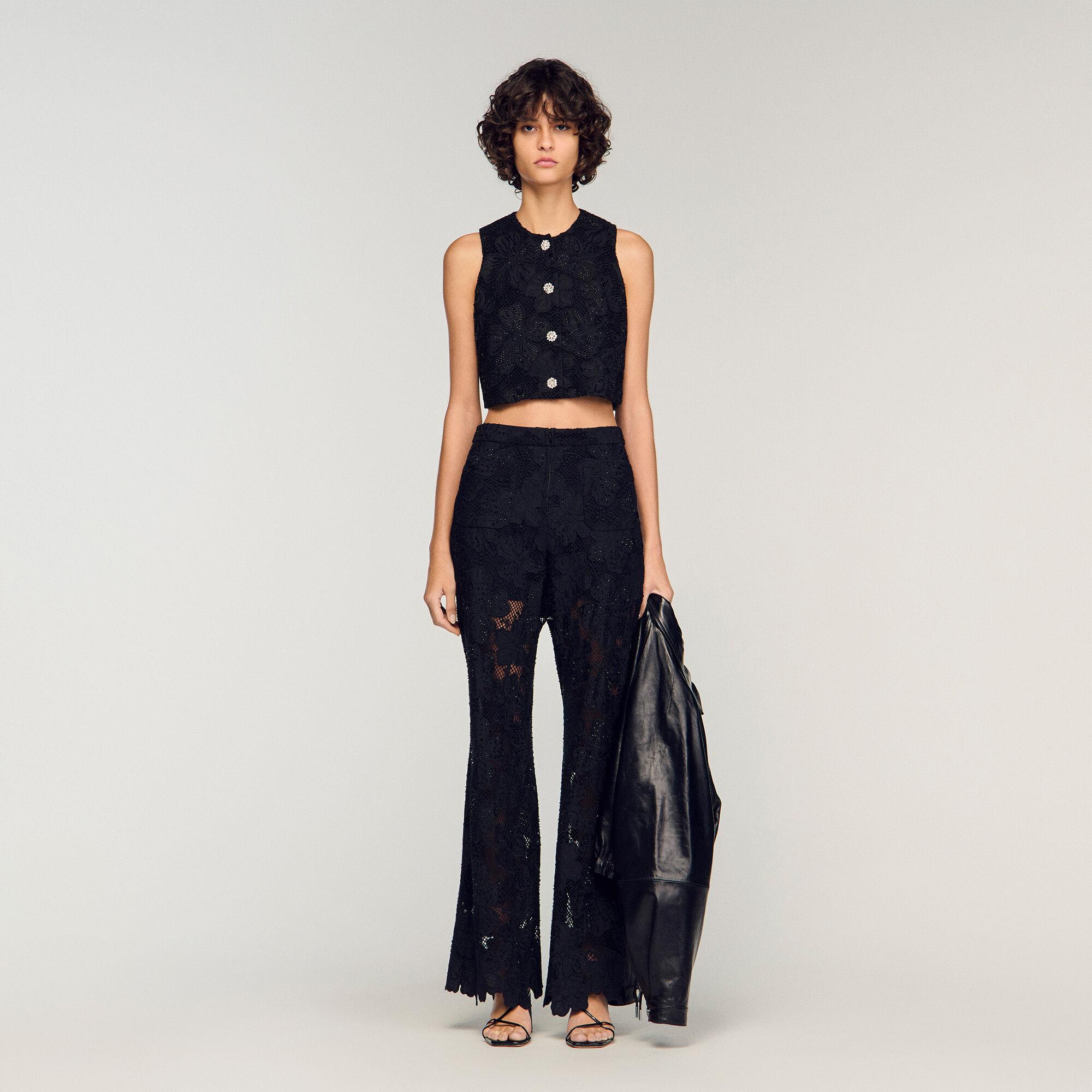 Guipure lace trousers by SANDRO PARIS