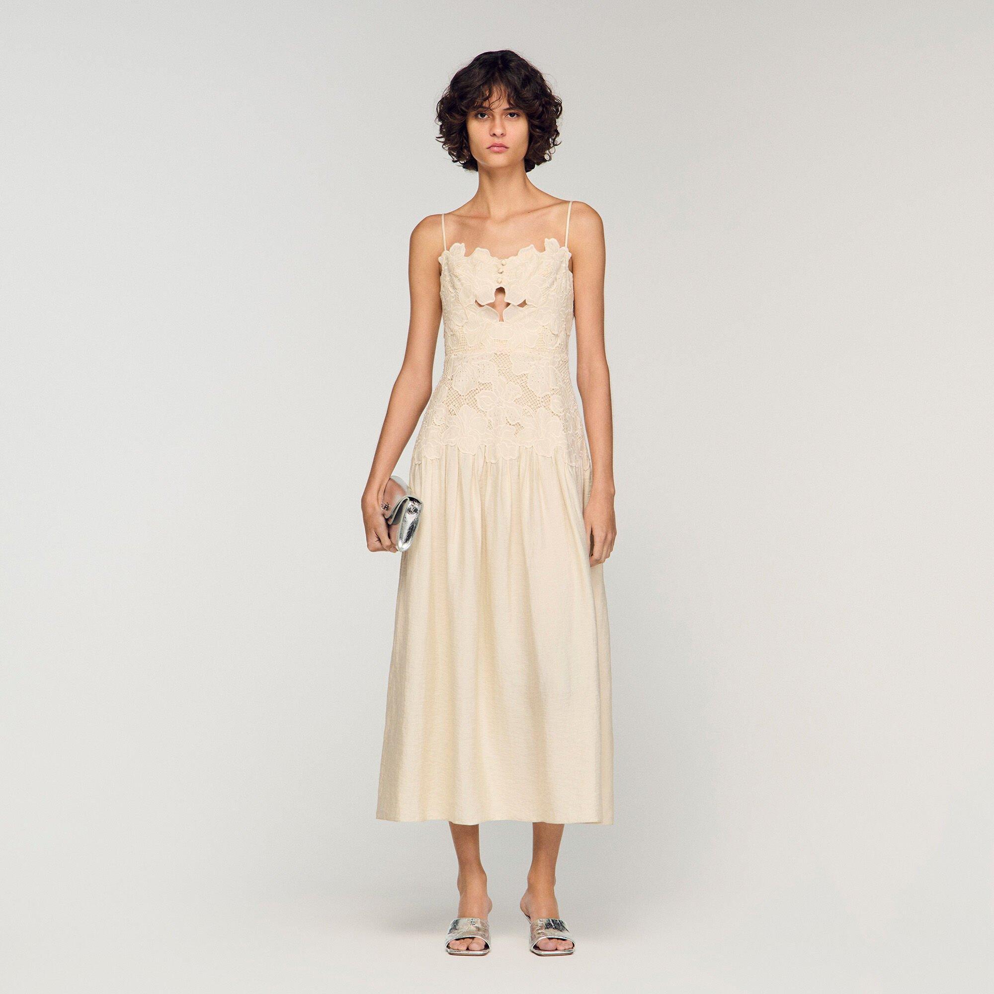 Guipure midi dress by SANDRO PARIS