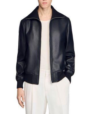 Harry Full Grain Leather Jacket by SANDRO PARIS