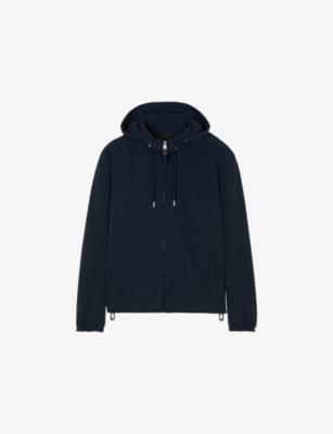 Hooded Zip-Up Stretch-Woven Jacket by SANDRO PARIS