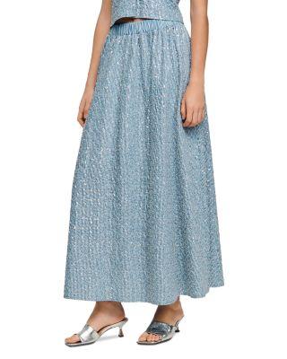 Isea Sequin Maxi Skirt by SANDRO PARIS