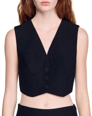 Jacket Style Crop Top by SANDRO PARIS