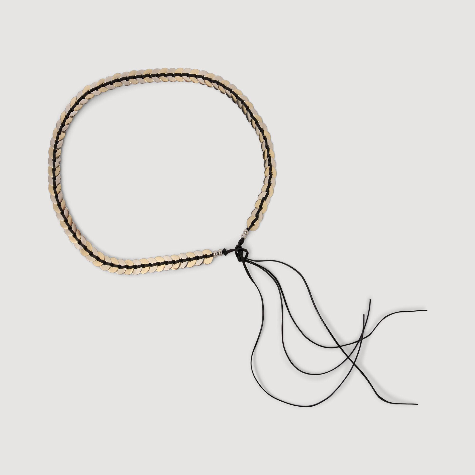 Jewellery belt with leather tie by SANDRO PARIS