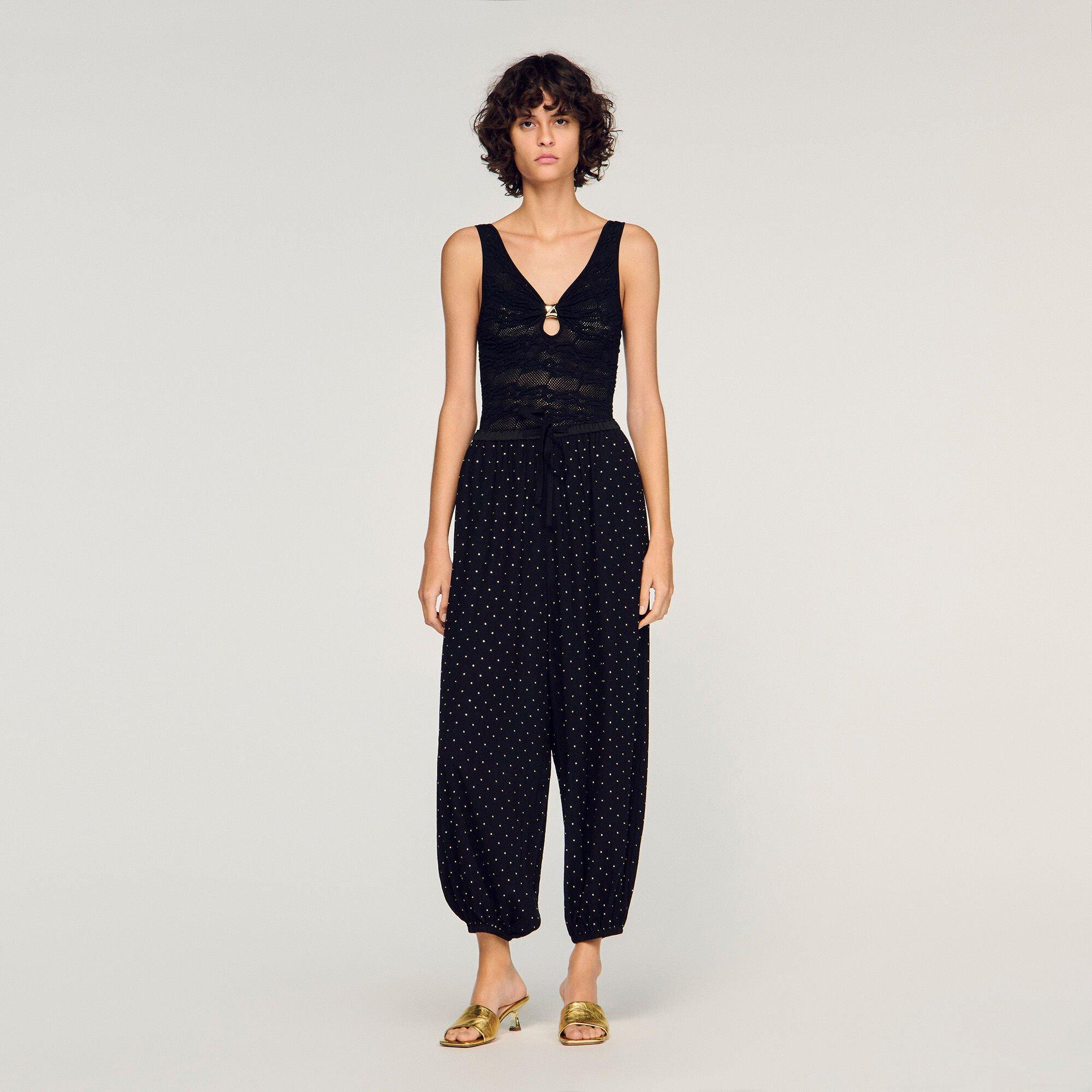 Jewelry detail knit bodysuit by SANDRO PARIS