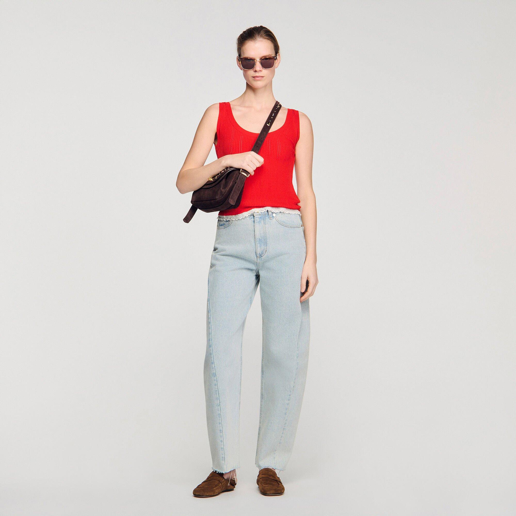 Knit and lace top by SANDRO PARIS