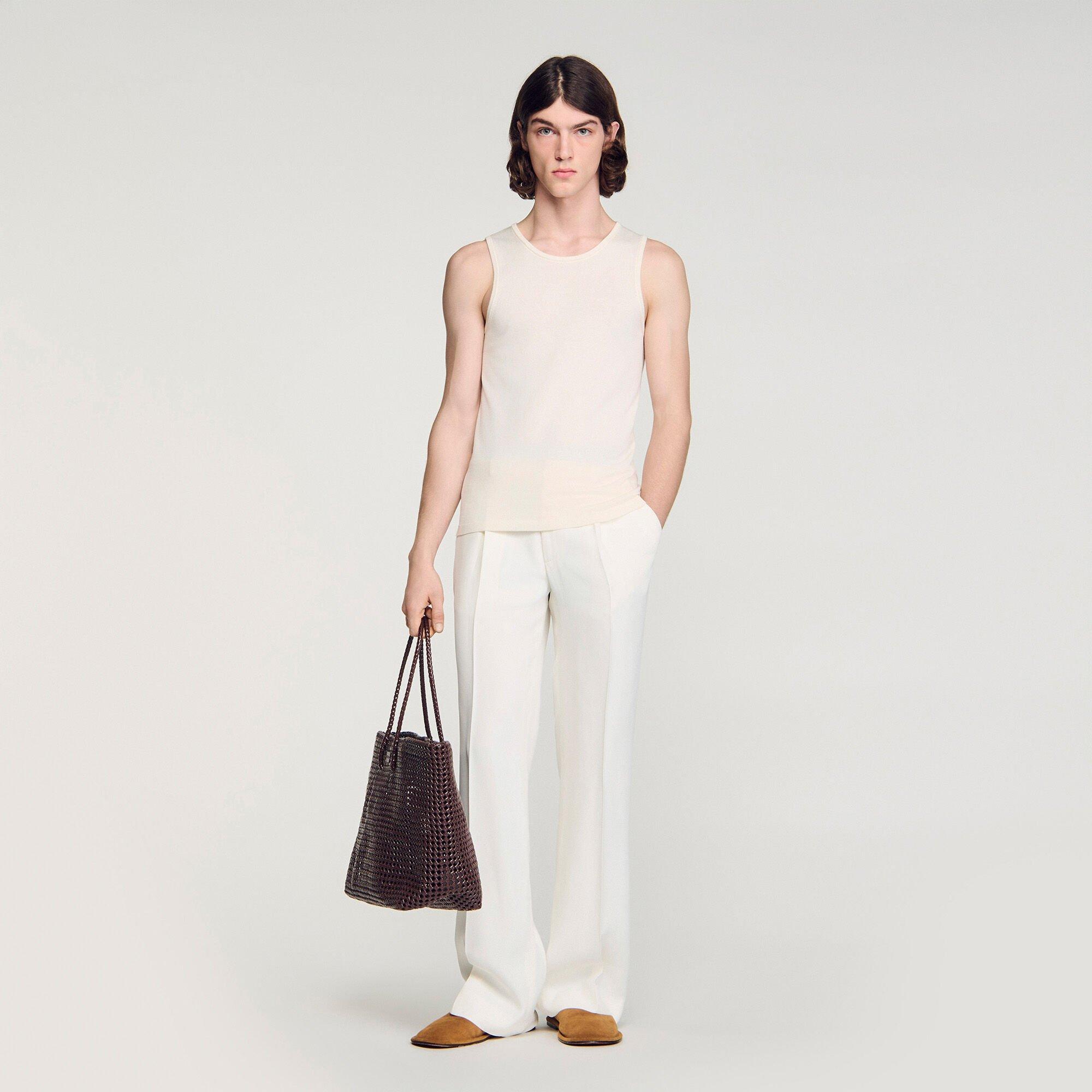 Knit crew neck vest top by SANDRO PARIS