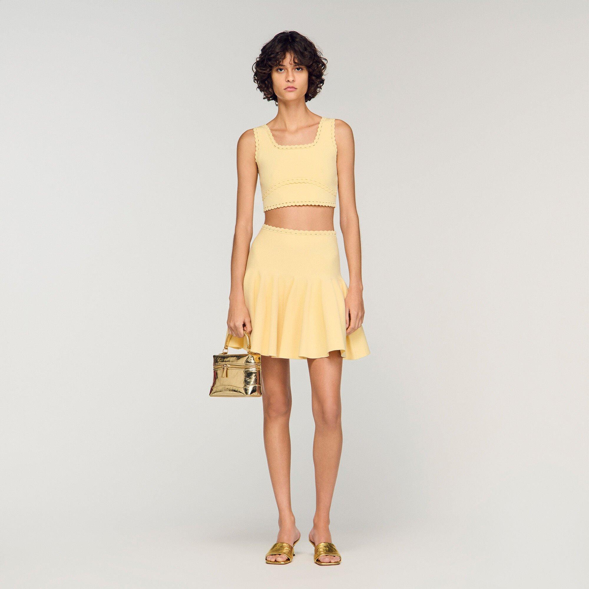 Knit crop top by SANDRO PARIS