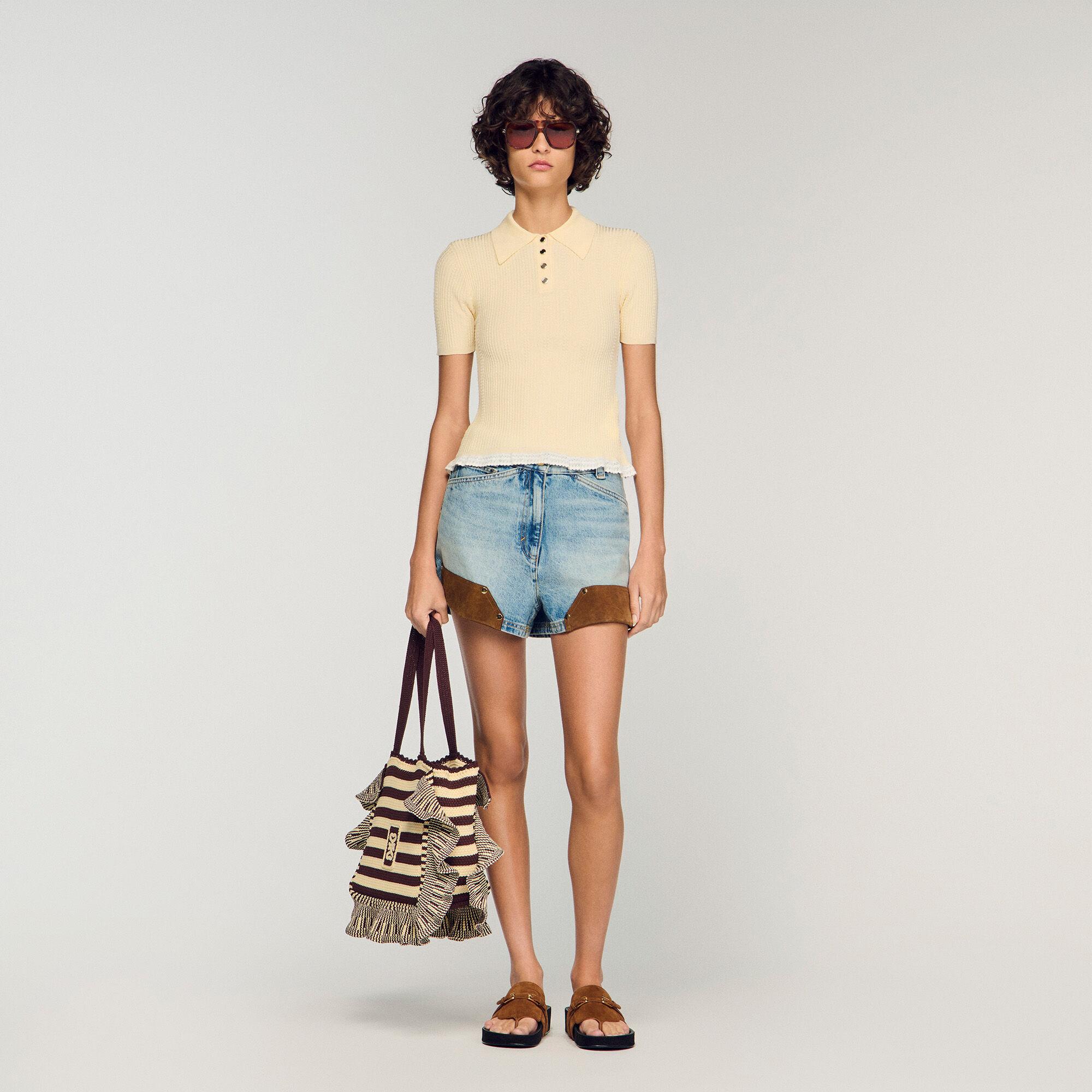 Knit polo shirt by SANDRO PARIS