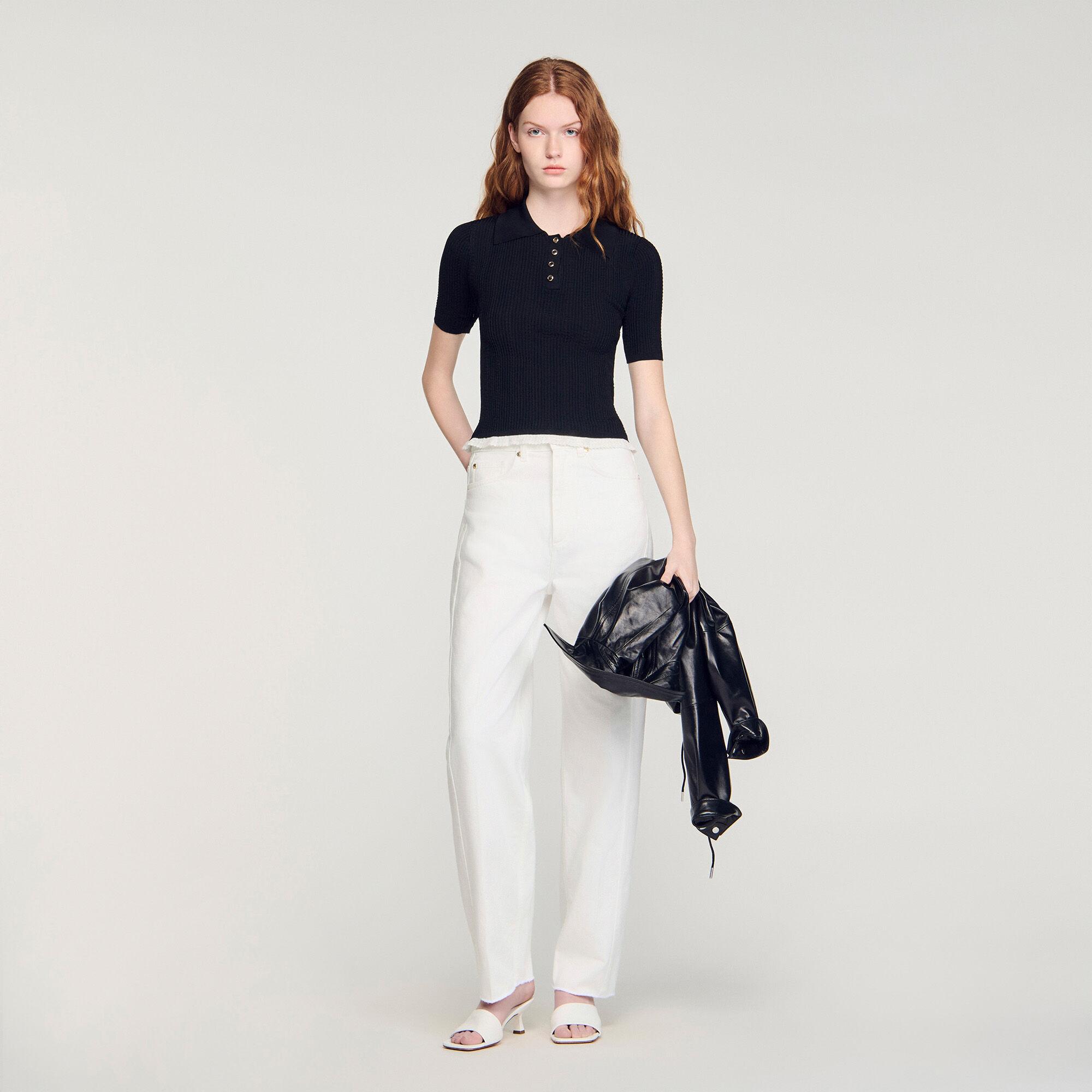 Knit polo shirt by SANDRO PARIS