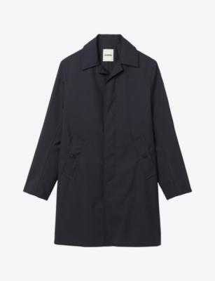 Lapel-Collar Regular-Fit Technical Wool-Blend Coat by SANDRO PARIS