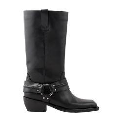 Leather biker boots by SANDRO PARIS