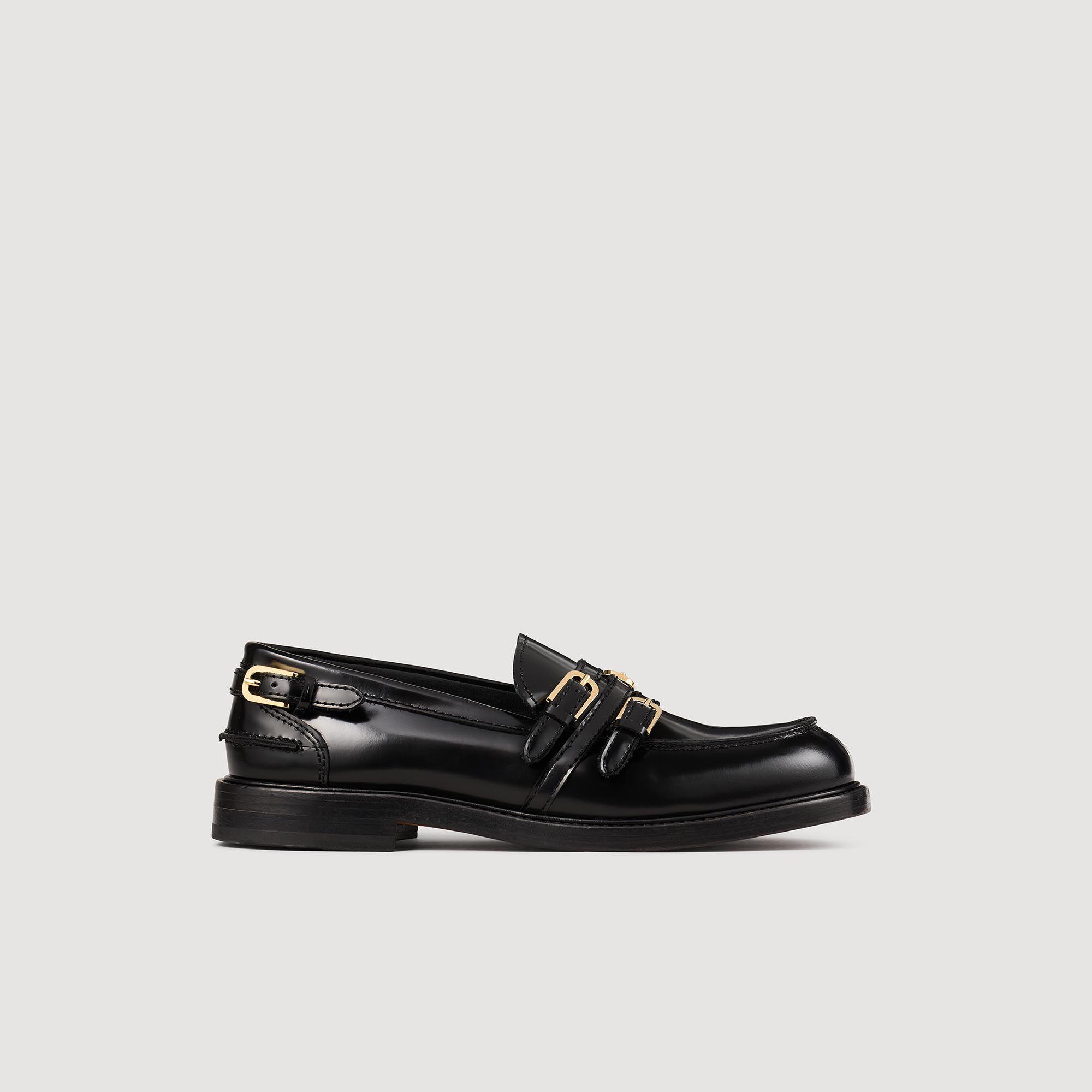 Leather loafers with buckles by SANDRO PARIS