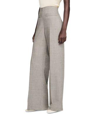 Leyo Wide Leg Checkered Pants by SANDRO PARIS
