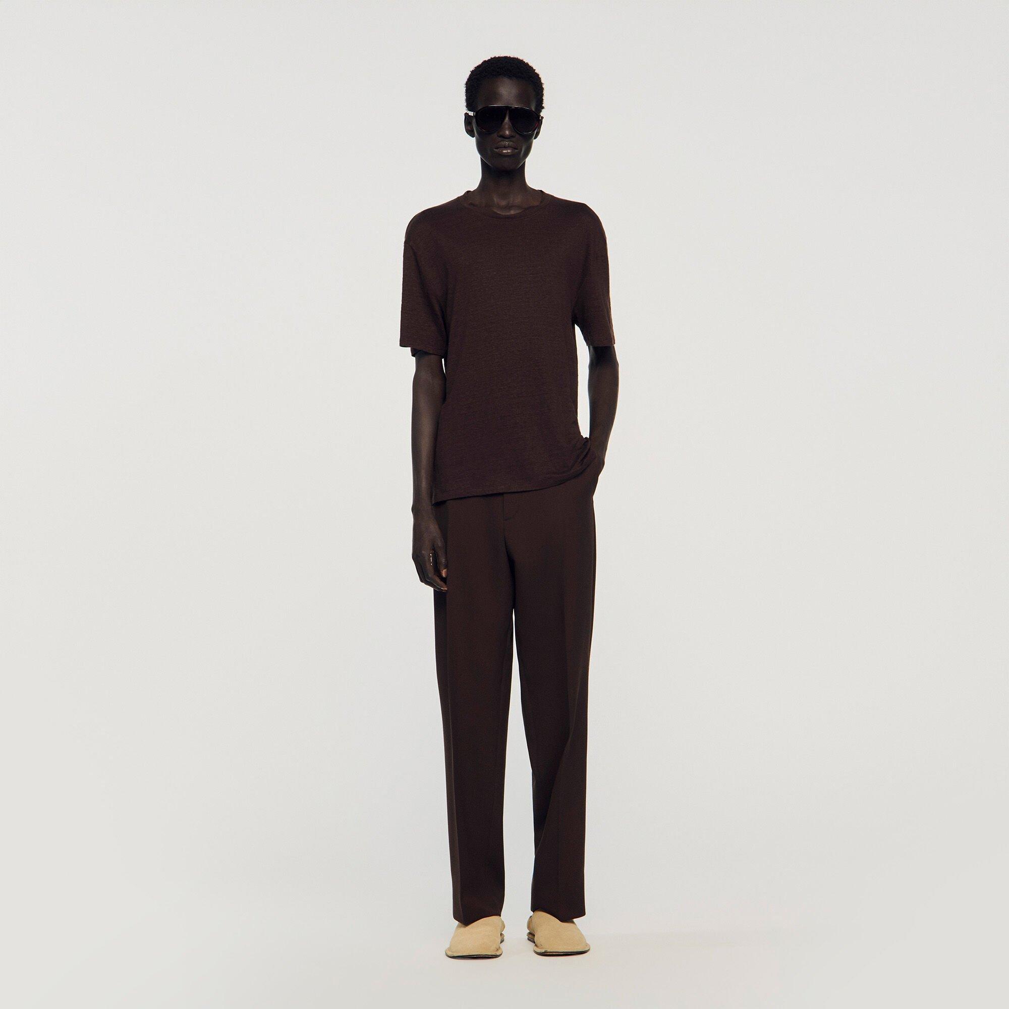 Linen T-shirt by SANDRO PARIS