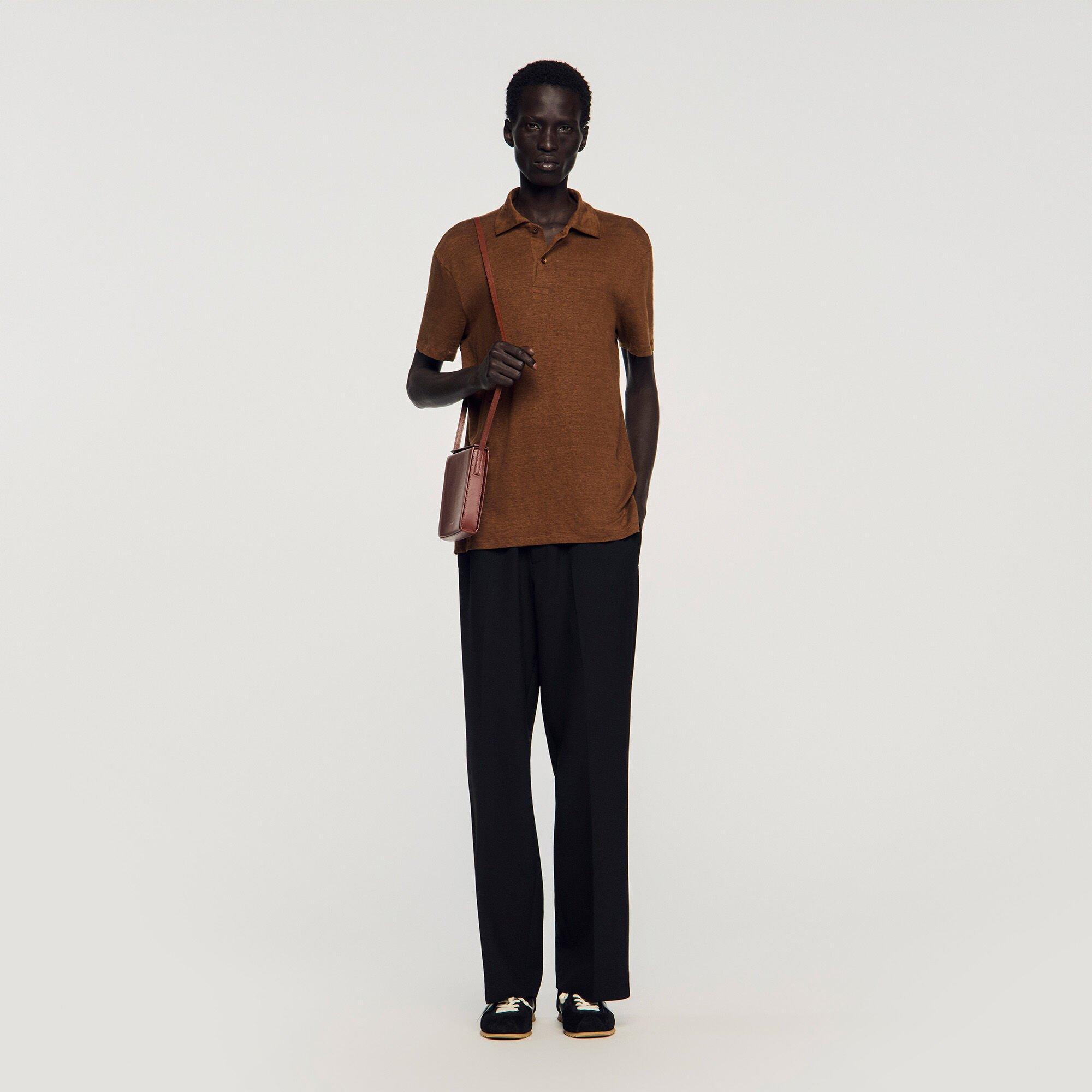 Linen polo shirt by SANDRO PARIS