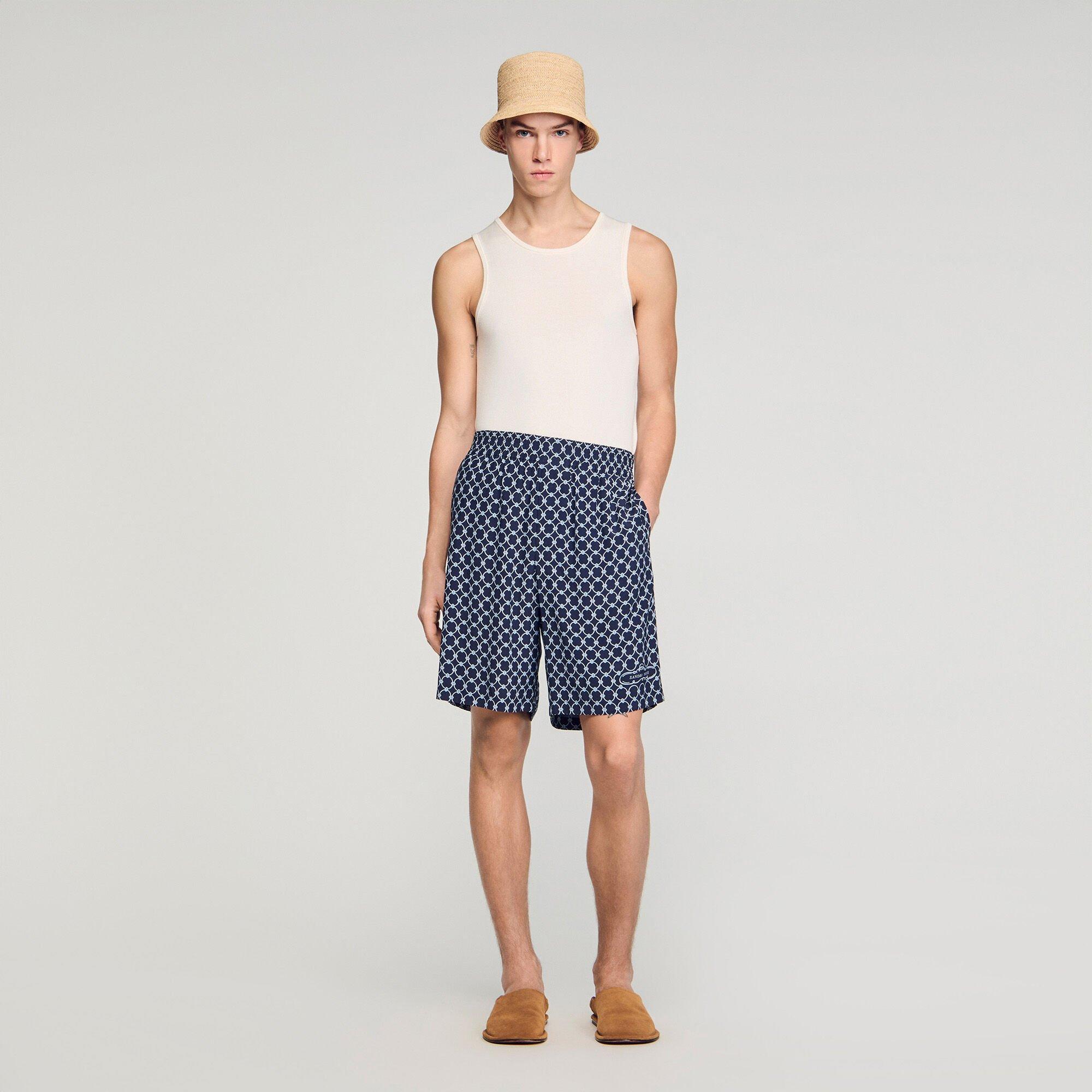 Link print floaty shorts by SANDRO PARIS