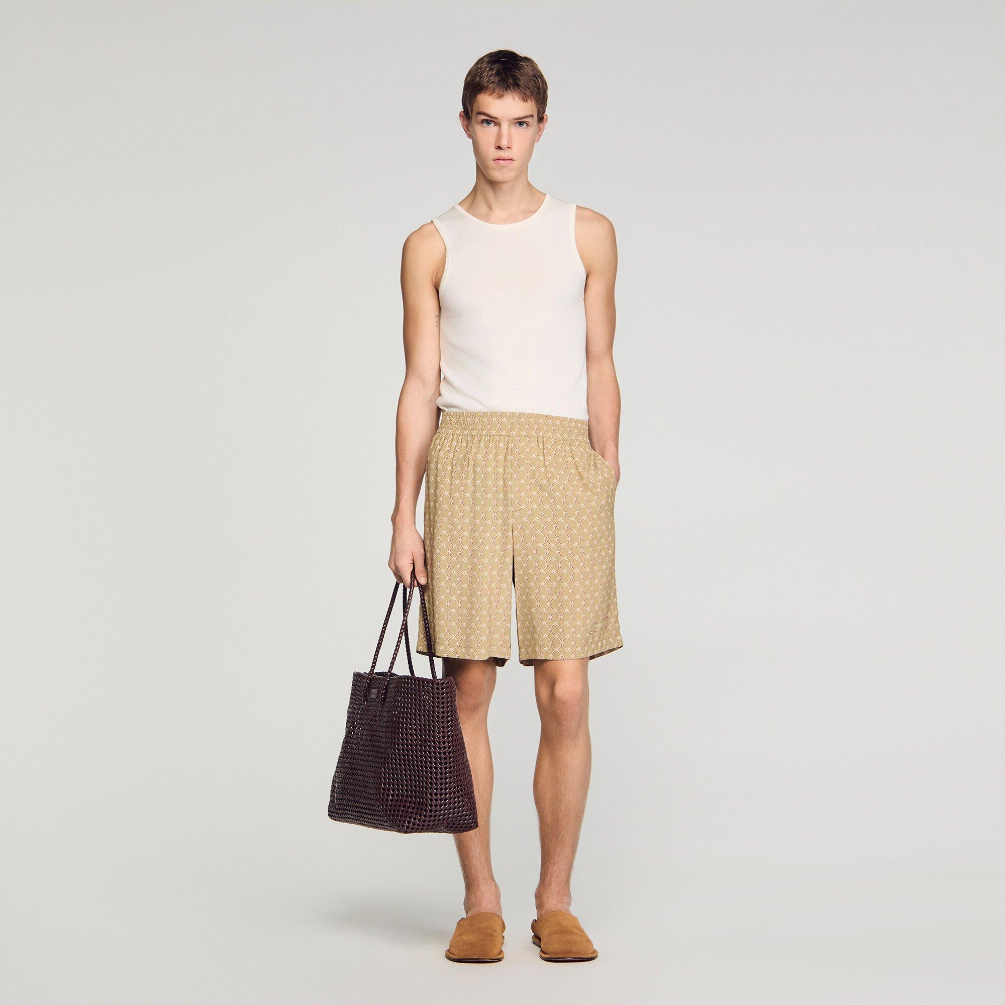 Link print floaty shorts by SANDRO PARIS