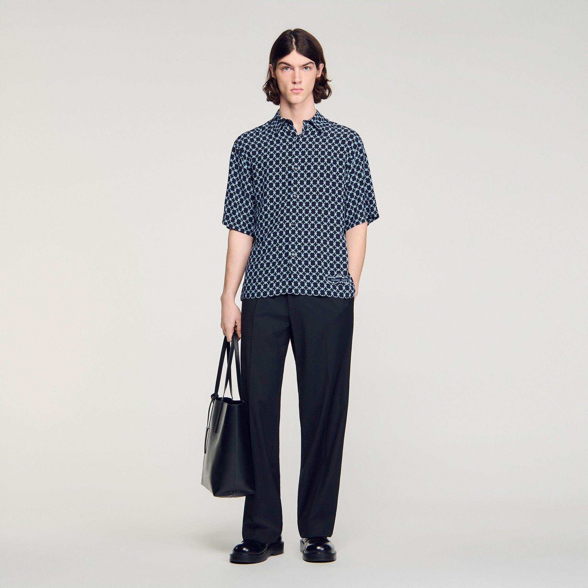 Link print loose-fit shirt by SANDRO PARIS