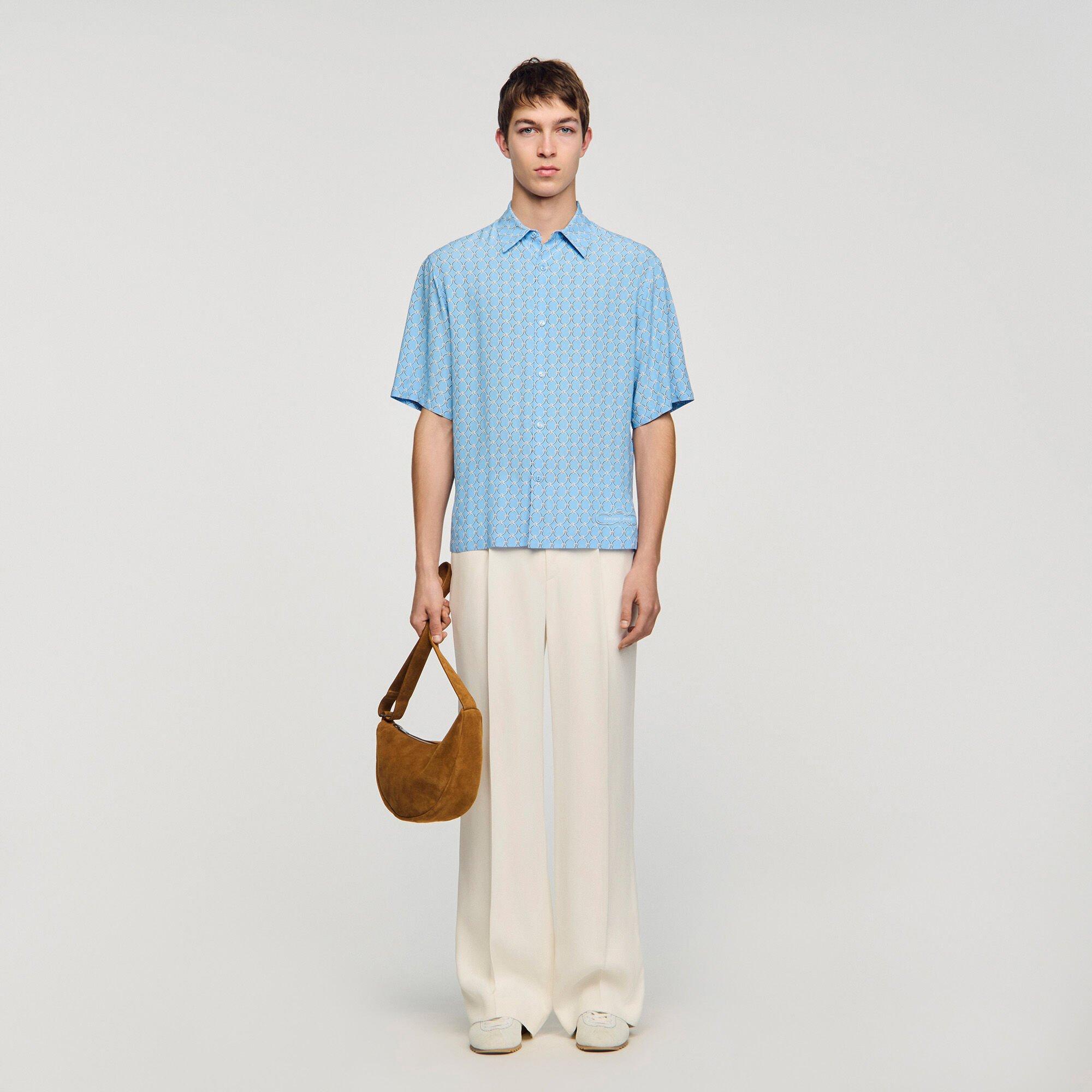 Link print loose-fit shirt by SANDRO PARIS