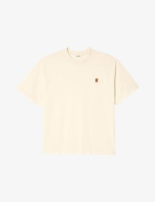 Logo-Patch Crewneck Cotton T-Shirt by SANDRO PARIS