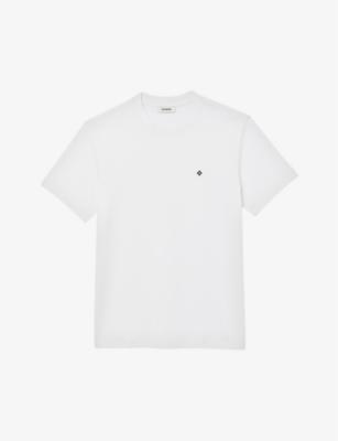 Logo-embroidered cotton T-shirt by SANDRO PARIS