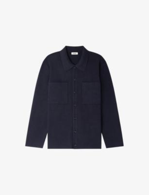 Long-Sleeved Chest-Pocket Stretch-Knit Jacket by SANDRO PARIS