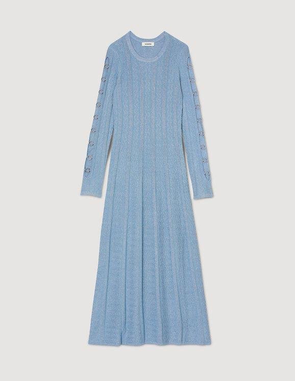 Long-sleeved knit midi dress by SANDRO PARIS