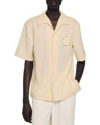 Loose Fit Crochet Flower Shirt by SANDRO PARIS