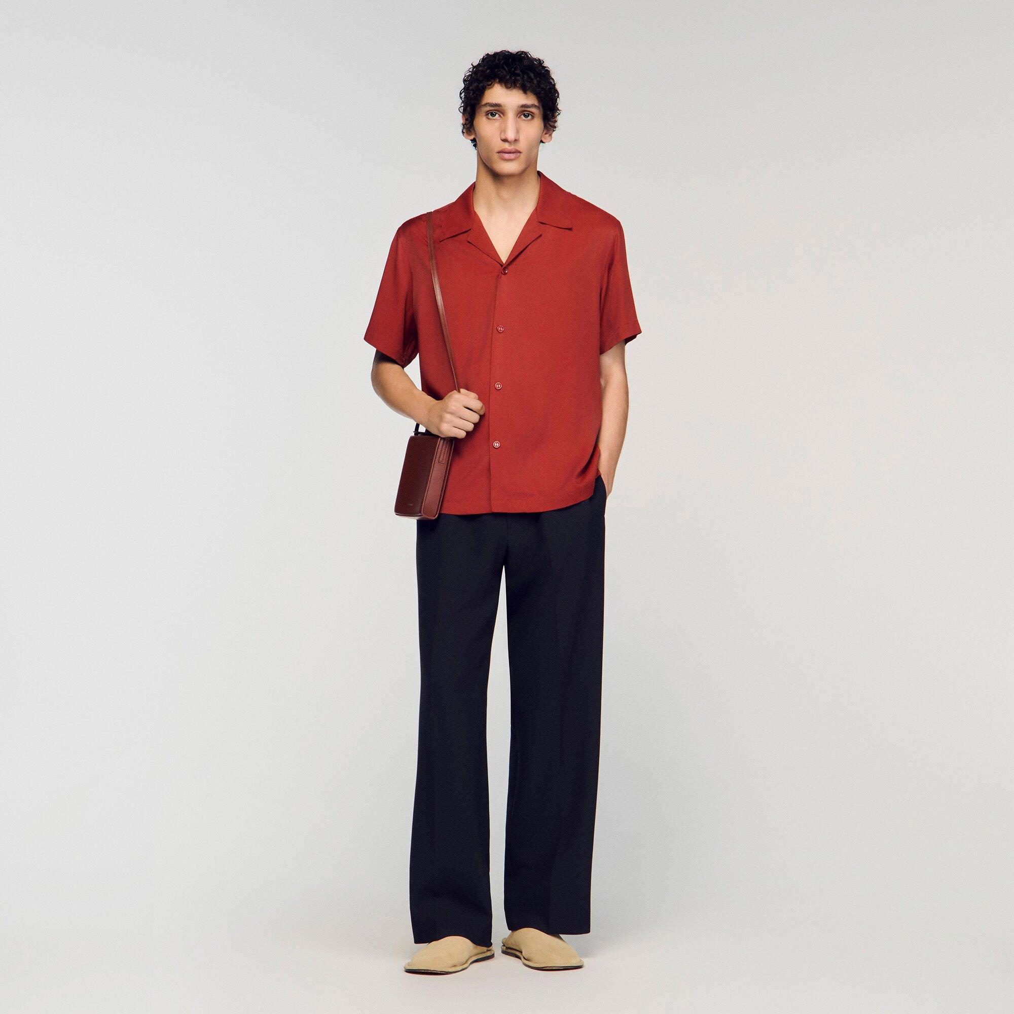 Loose-fit shark collar shirt by SANDRO PARIS