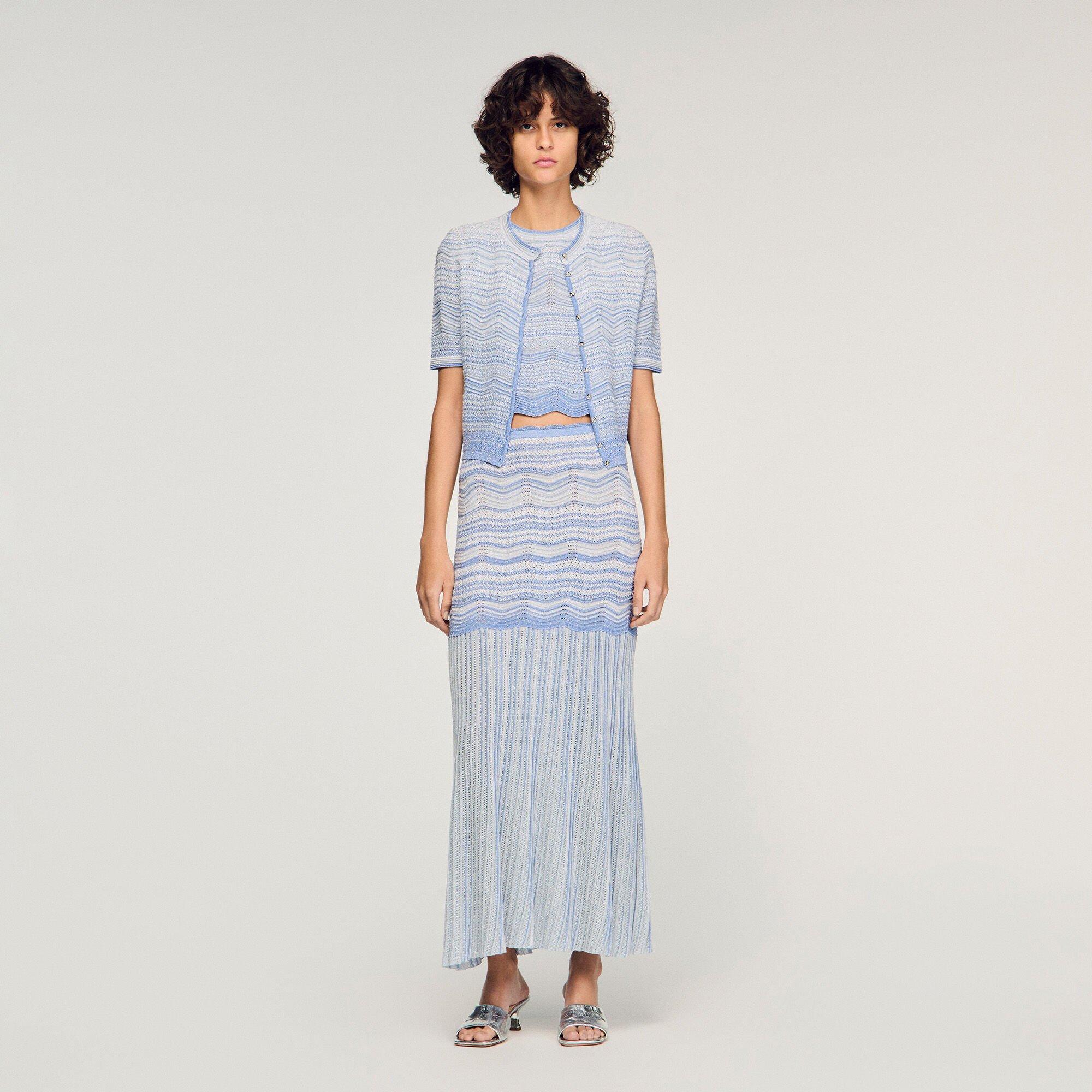 Maxi decorative knit skirt by SANDRO PARIS