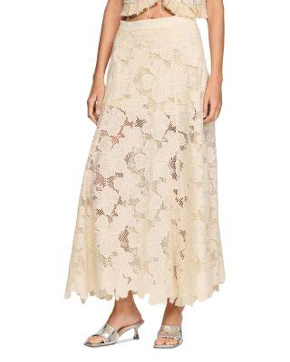 Maya Long Guipure Lace Skirt by SANDRO PARIS