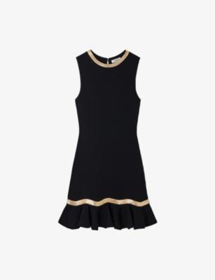 Metallic-Trim Sleeveless Knitted Mini Dress by SANDRO PARIS