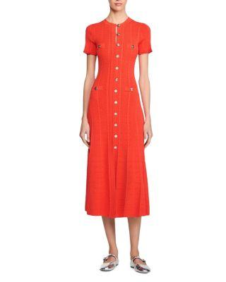 Milo Button Front Midi Dress by SANDRO PARIS