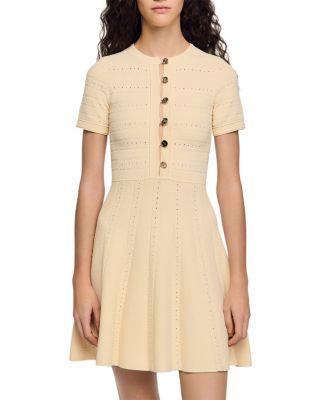 Milou Floral Knit Short Dress by SANDRO PARIS